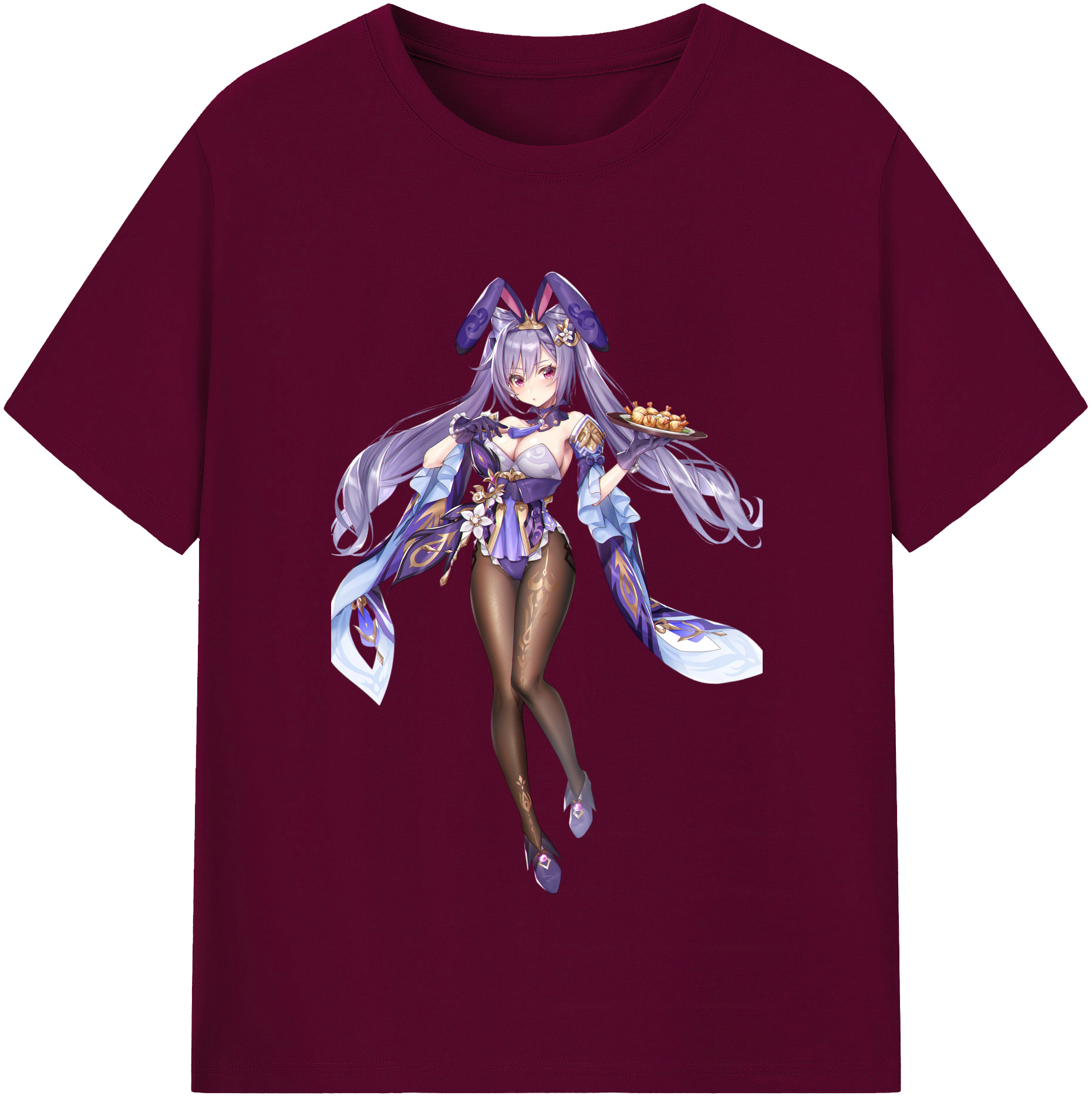 げんし神 刻晴 こくせい genshin Kokusei レディースカジュアルプリントTシャツ（綿100％）